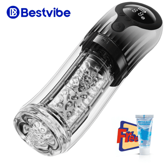 Vortex Male Stroker - Acmejoy X Bestvibe Collaboration 4 Strong Suction One-Key Burst 9 Rotations Easy to Clean with Free Lubricant