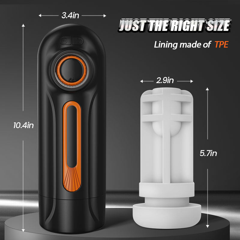 Alien - 6 IN 1 10 Vibration Modes & Thrusting,with 4 Suction Levels Masturbation Cup & 104°F Heating