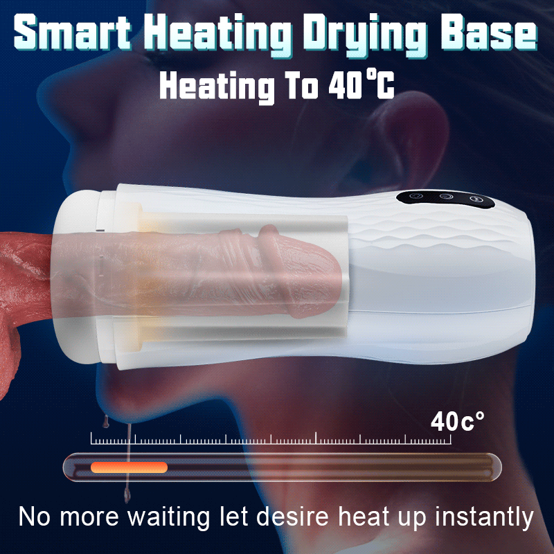 Acmejoy - Language Voice Male Stroker Masturbator With Heated Base, 5 Suction 10 Vibration