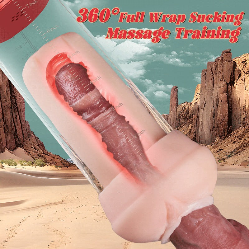 Acmejoy S-HANDE Pussy-Shaped Sleeve 3 Sucking 9 Vibrating Male Enlargement Pumps