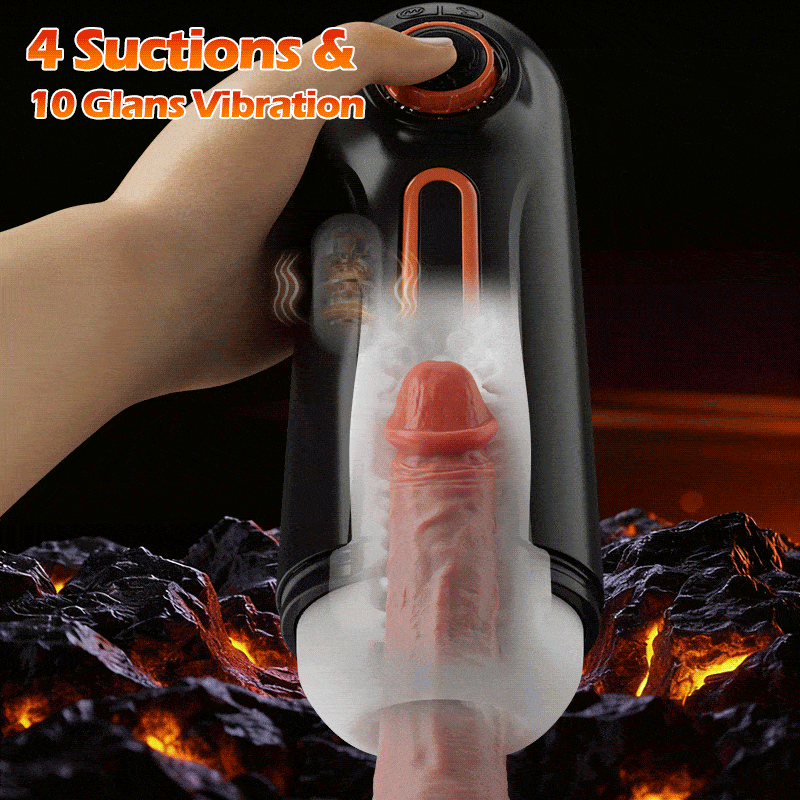Alien - 6 IN 1 10 Vibration Modes & Thrusting,with 4 Suction Levels Masturbation Cup & 104°F Heating
