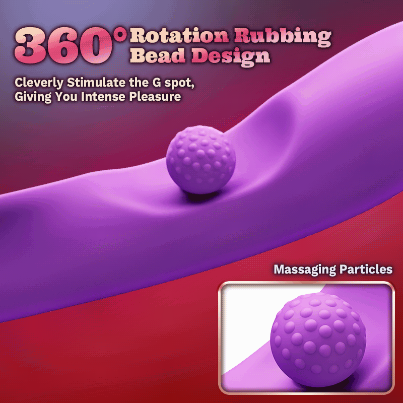 Acmejoy - Tongue Licking Clitoral Stimulator Vibrator With 360° Rotation Rubbing Ball