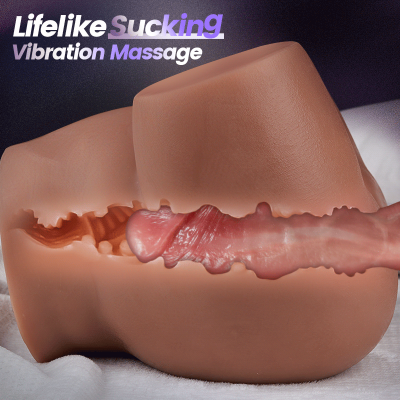Paola - Realistic Butt TPE Masturbator 12.79 lbs – 5 Suction 10 Vibration Automatic Heating Waterproof Male Sex Doll