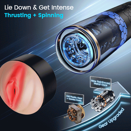 STORM -  Intense Thrusting & Spinning Hands-Free 6.10 Inches Depth Masturbator