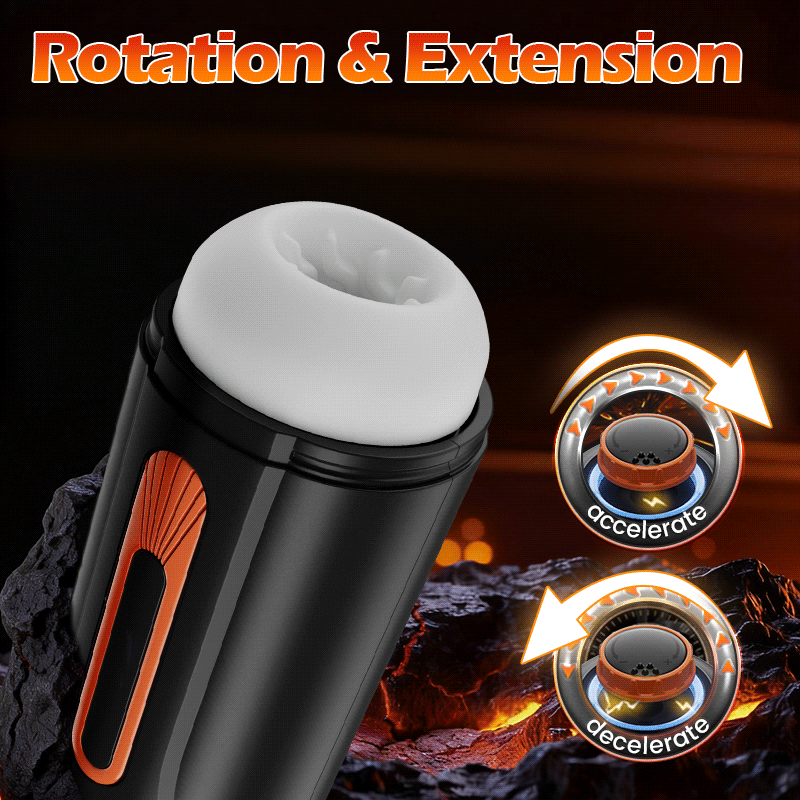 Alien - 6 IN 1 10 Vibration Modes & Thrusting,with 4 Suction Levels Masturbation Cup & 104°F Heating