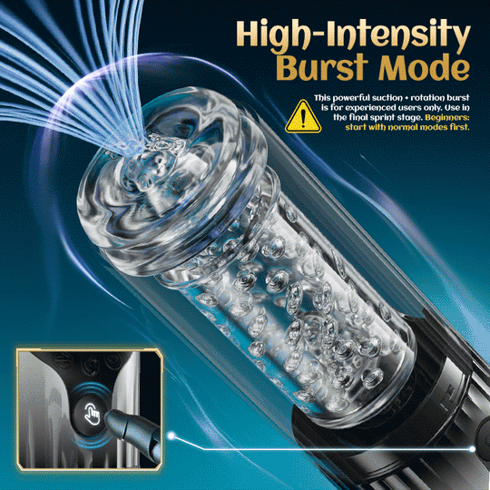 Vortex Male Stroker - Acmejoy X Bestvibe Collaboration 4 Strong Suction One-Key Burst 9 Rotations Easy to Clean with Free Lubricant
