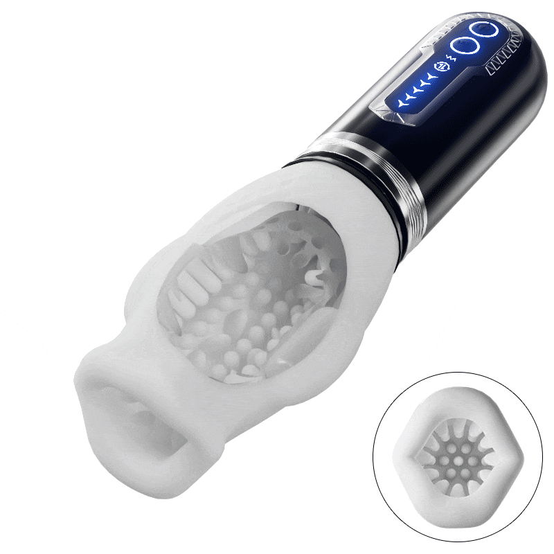 Tornado 2.0 - Dual Motor Oralsex Analog Male Stroker 7 Vibrations 5 Retractions 5 Rotations
