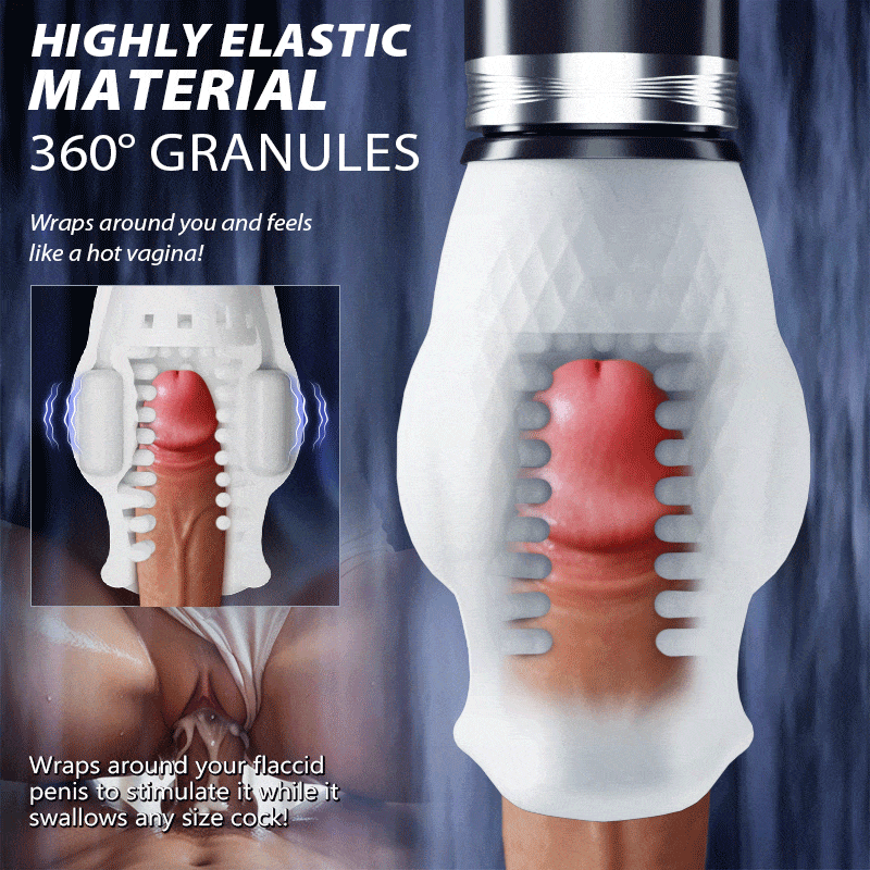 Tornado 2.0 - Dual Motor Oralsex Analog Male Stroker 7 Vibrations 5 Retractions 5 Rotations