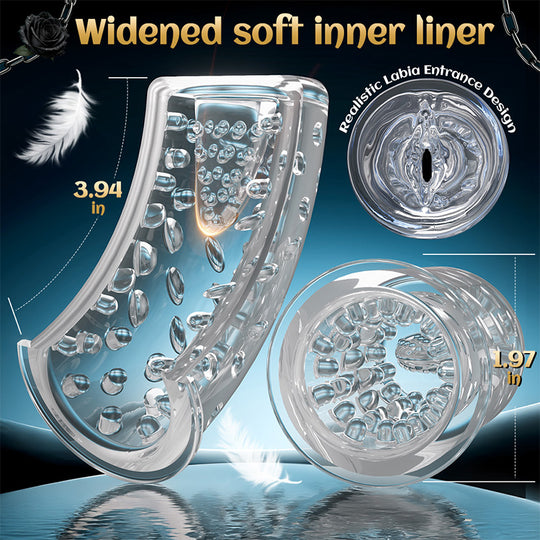 Vortex Male Stroker - Acmejoy X Bestvibe Collaboration 4 Strong Suction One-Key Burst 9 Rotations Easy to Clean with Free Lubricant