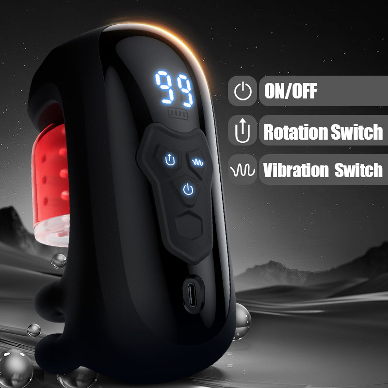 Evolus Finger 2.0 Male Stroker – 9 Vibration 9 Pinch & 9 Rotation Glans Trainer