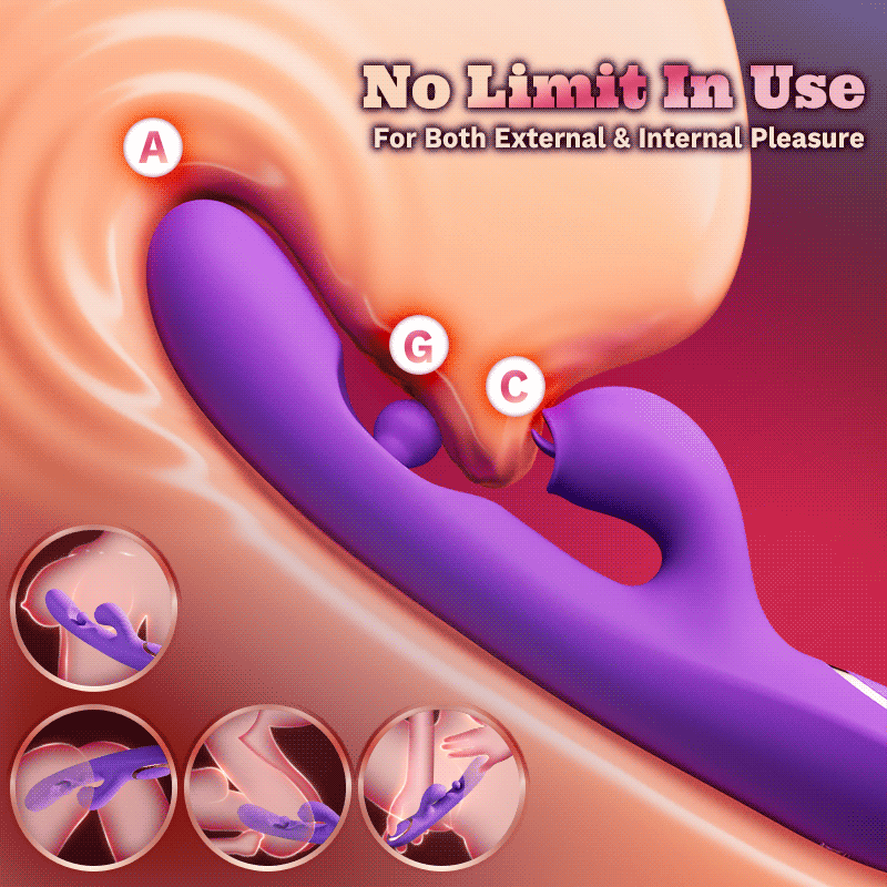 Acmejoy - Tongue Licking Clitoral Stimulator Vibrator With 360° Rotation Rubbing Ball