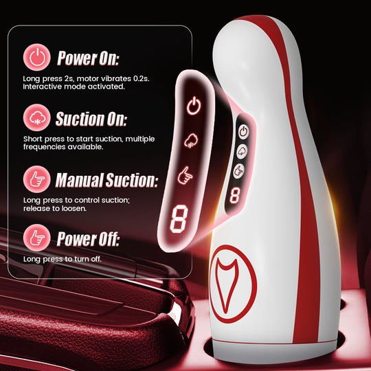 Valeria - 7 Suction Vibrations Voice Moans Masturbator Immersive Interaction Male Stroker