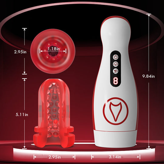 Valeria - 7 Suction Vibrations Voice Moans Masturbator Immersive Interaction Male Stroker