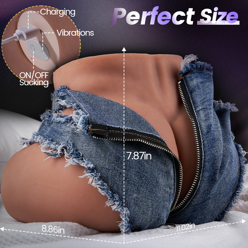 Paola - Realistic Butt TPE Masturbator 12.79 lbs – 5 Suction 10 Vibration Automatic Heating Waterproof Male Sex Doll