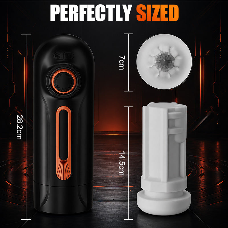 Alien - 6 IN 1 10 Vibration Modes & Thrusting,with 4 Suction Levels Masturbation Cup & 104°F Heating