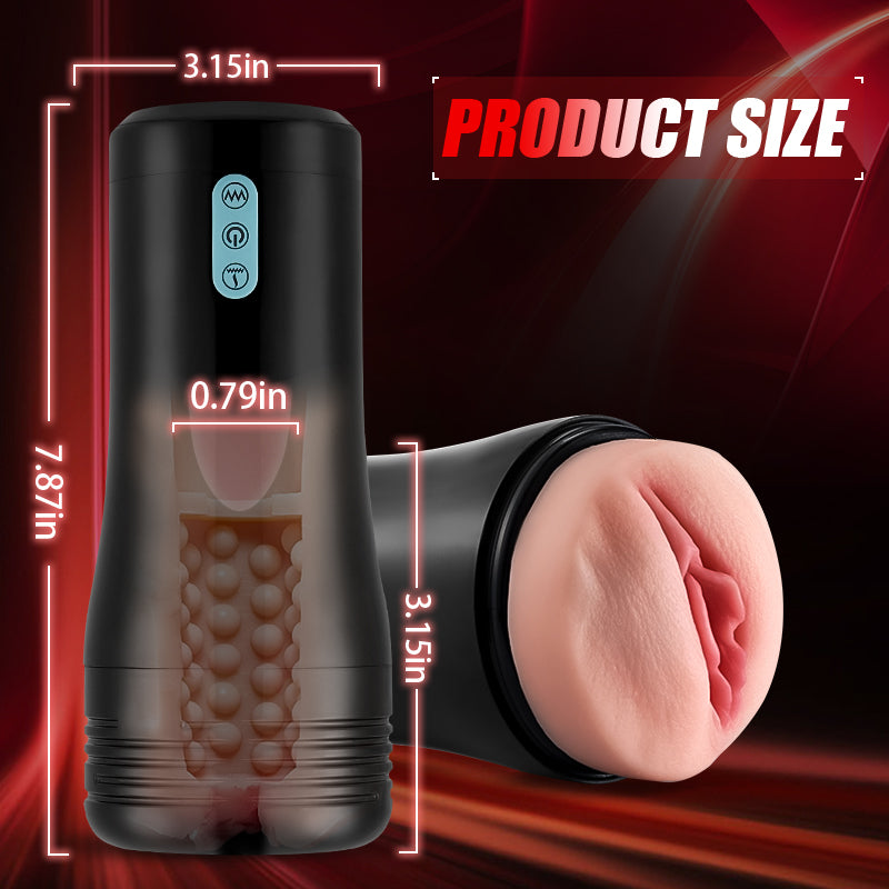 James - Classic 10 Tongue Licking 10 Vibrating Male Stroker