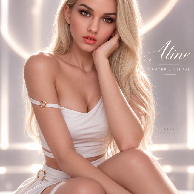 Aline - 157厘米逼真情趣娃娃，附赠棕色和金色假发