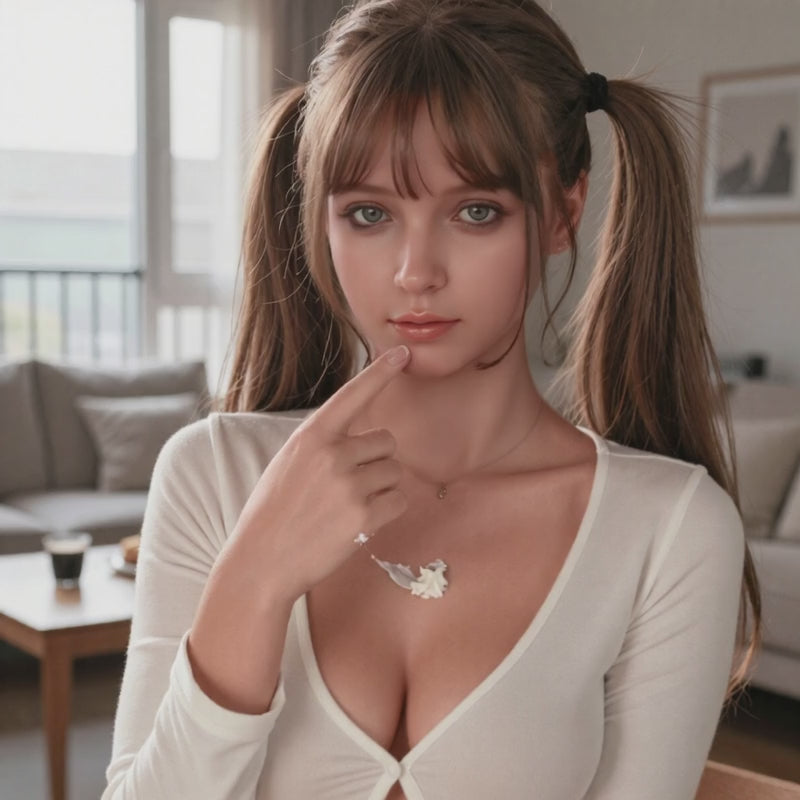 Dora-Silicone Realistic Head Seductive 160cm Girl-Next-Door with Soft Jelly Breasts Light Wheat Skin Sex Doll